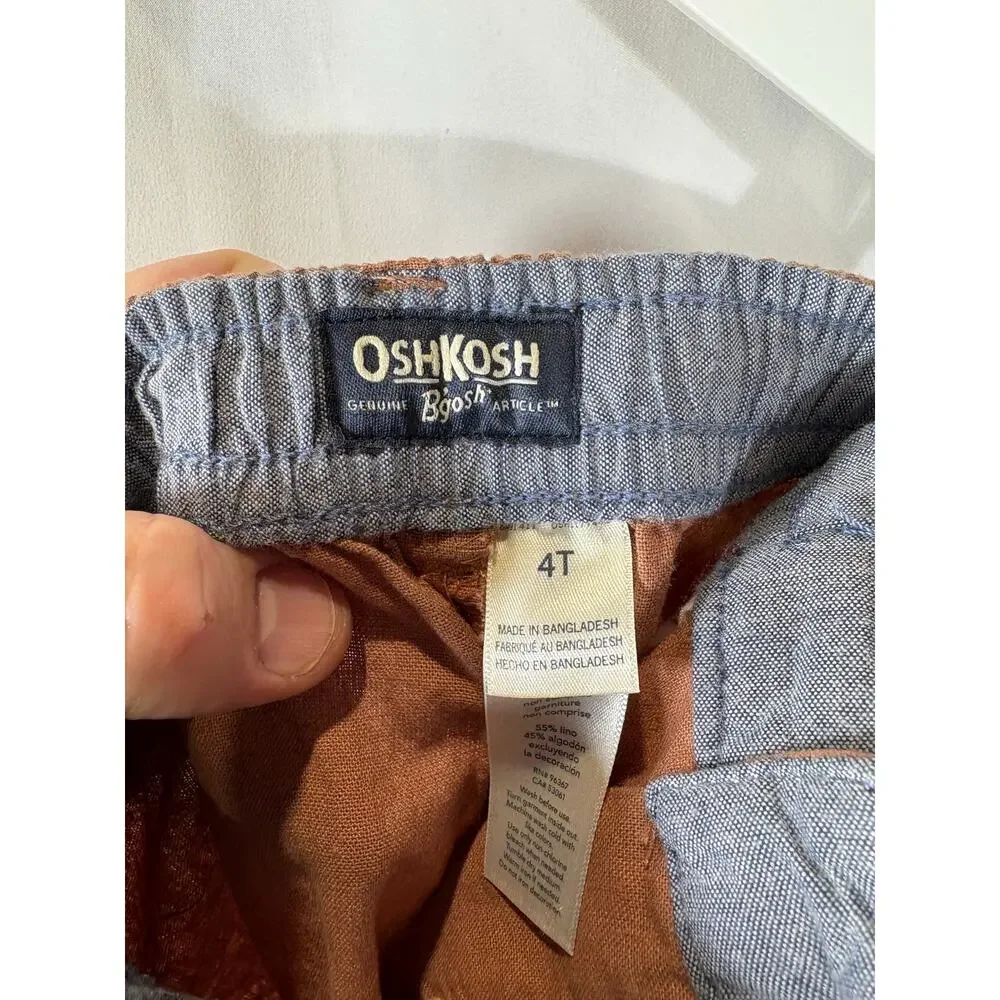 OshKosh Boys Khaki Cargo Shorts, Sz 4T, NWT
